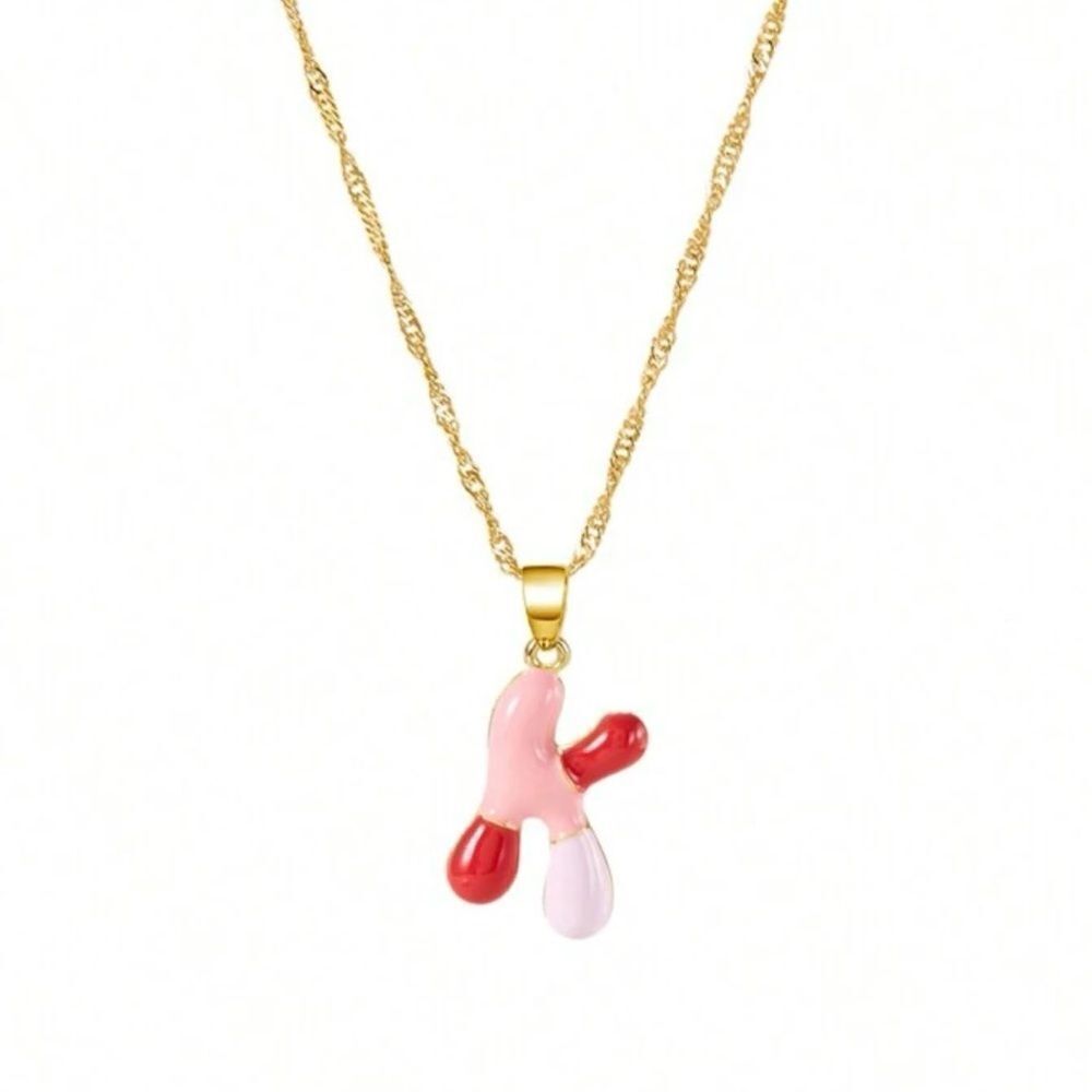 bohemian letter K necklace A624